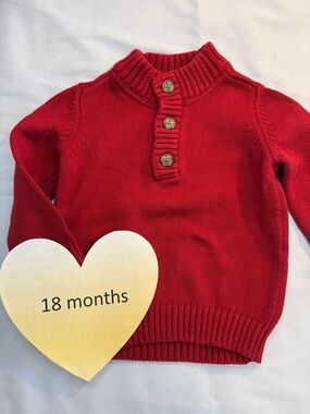 Carter's - Red Button-Up Sweater
